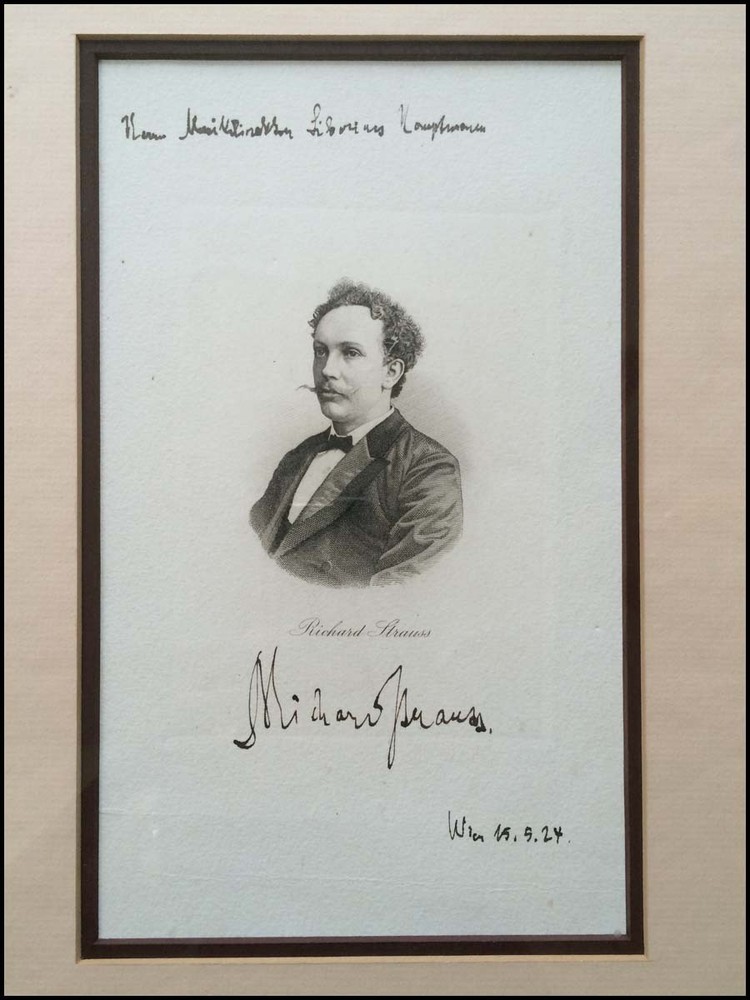 Richard STRAUSS (Composer): Signed Portrait