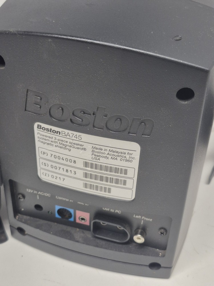 Boston BA745 Powered 3 piece speaker system - tested