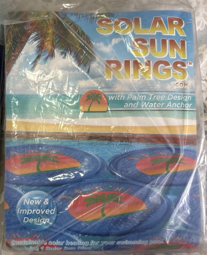 Solar Sun Rings UV Resistant Pool Spa Heater Circular Solar Cover Palm Tree NEW