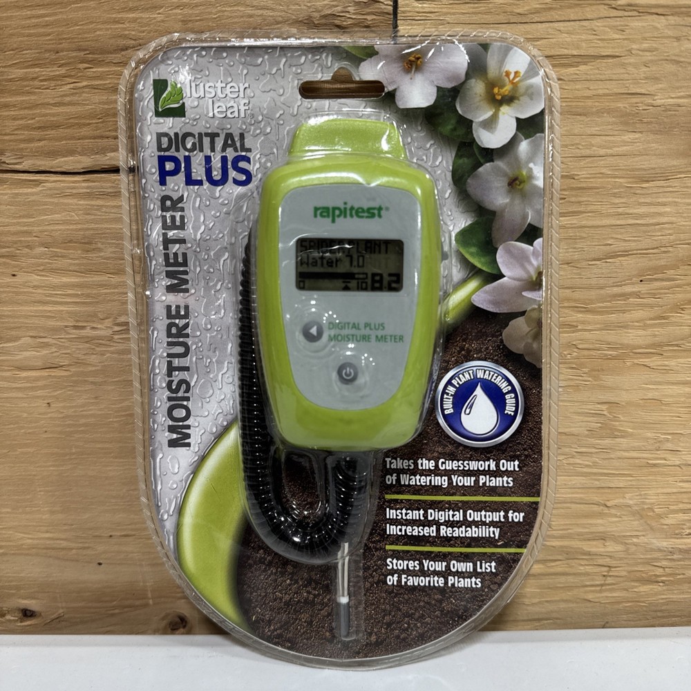 Luster Leaf Rapitest Digital Plus Moisture Meter Plant Watering Guide / AJ5