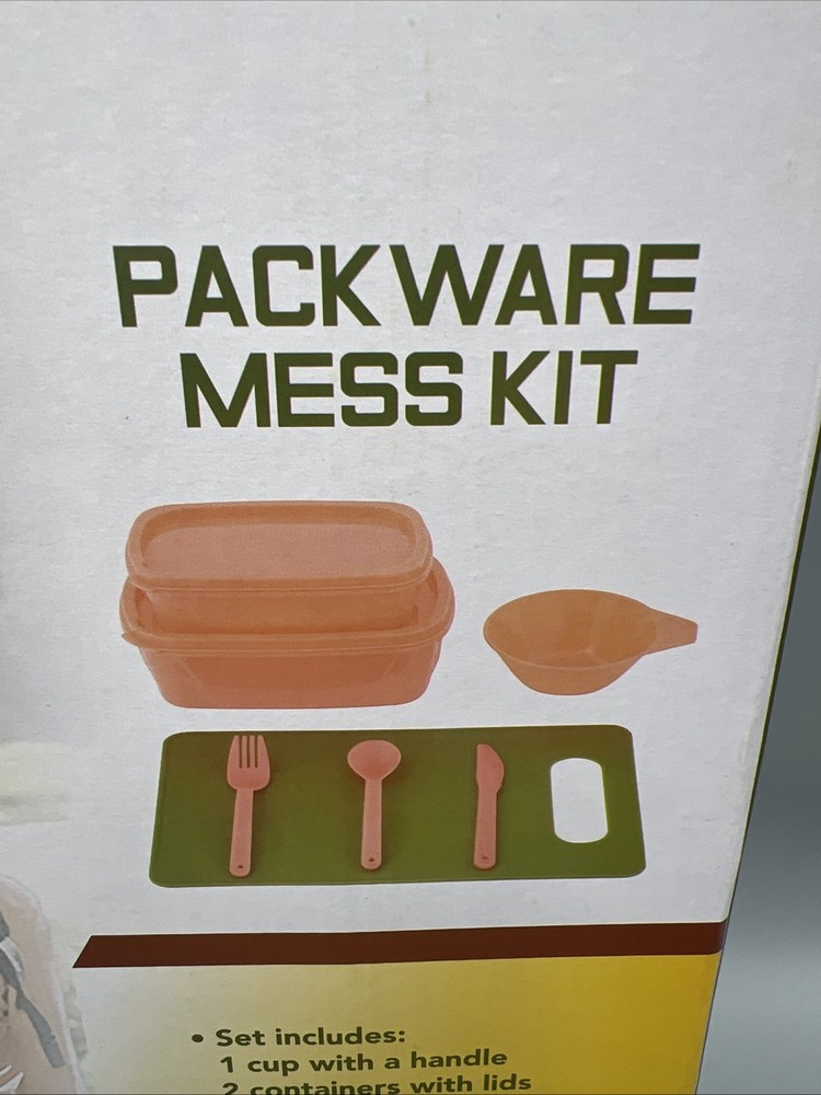 Lake & Trail Pack Ware Mess Kit, Camping, Hiking, Backpack, Container, Fork, ETC