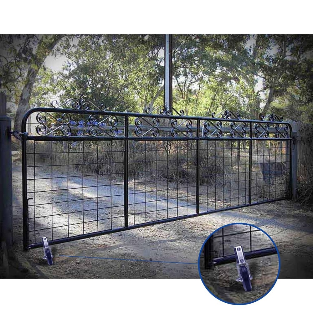 Gate Wheel Supporting Swing Gate with 1-5/8" Thru 2-1/8" Gate Frames, Gate
