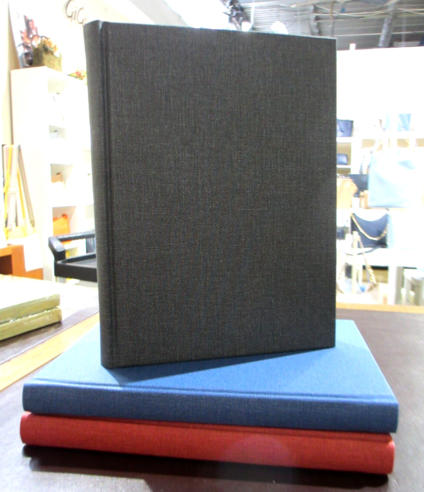 Graph Lined Pages Fabric Hardcover 9" Journal Graphic Image BLUE