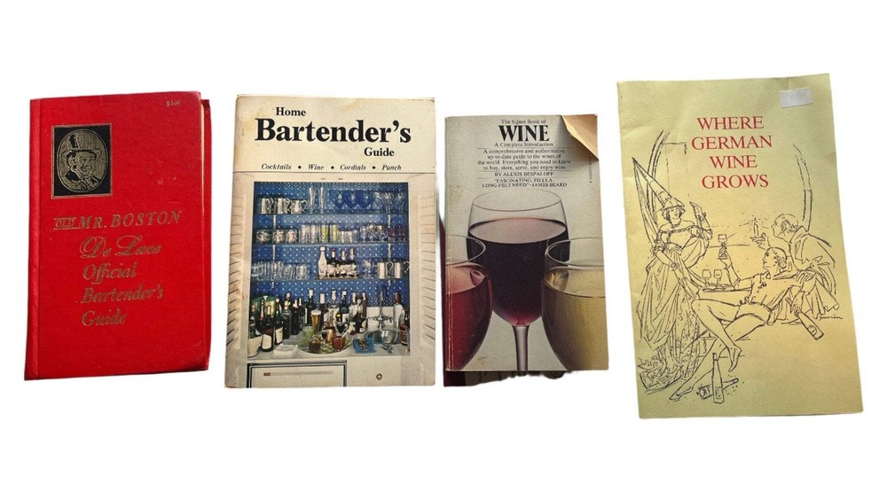 Vintage Bartending & Wine Guide Collection - 1960s-70s Ephemera