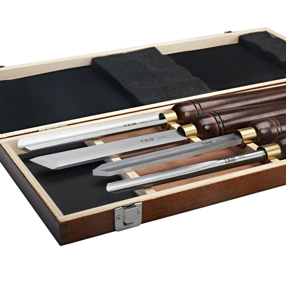 Wood Carving Chisel Knife Set 4pcs HSS 470mm 420mm Gouges Woodturning Tool Drill