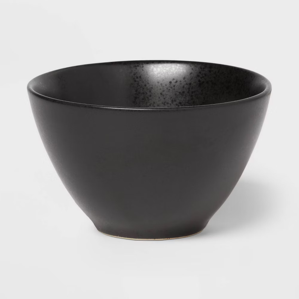 12pc Stoneware Houlton Dinnerware Set Black - Threshold