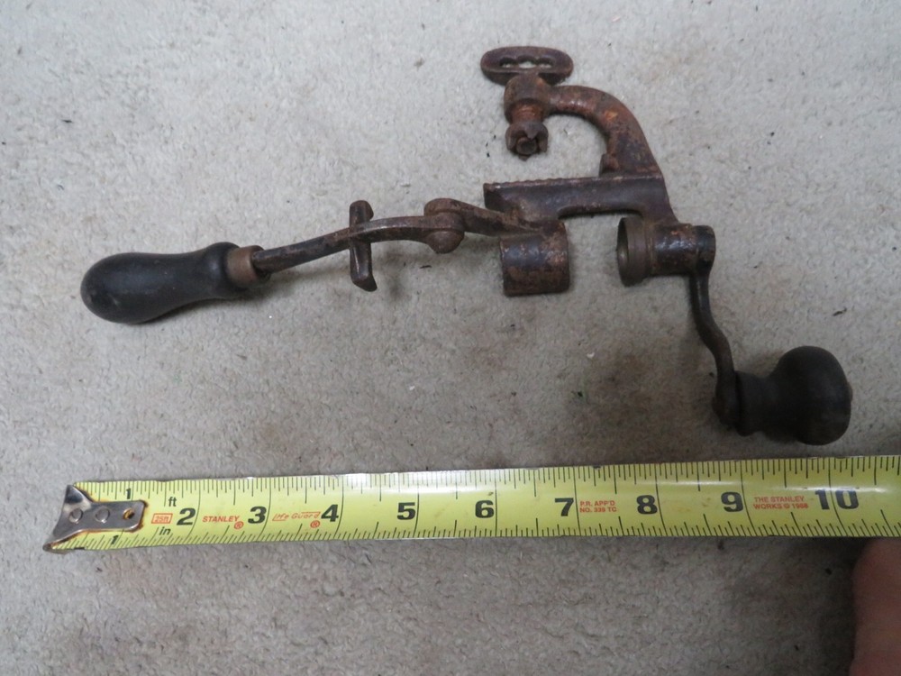 Antique Cast Iron Shot Gun Shell Reloader Roll Crimper Tool Handheld