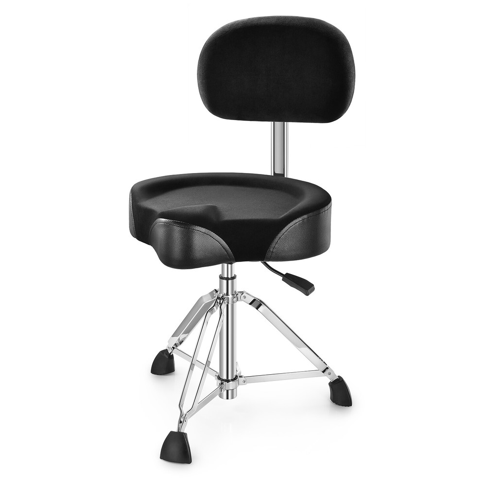 Donner Drum Throne With Backrest Motorcycle Style Stable Height Adjustable Stool