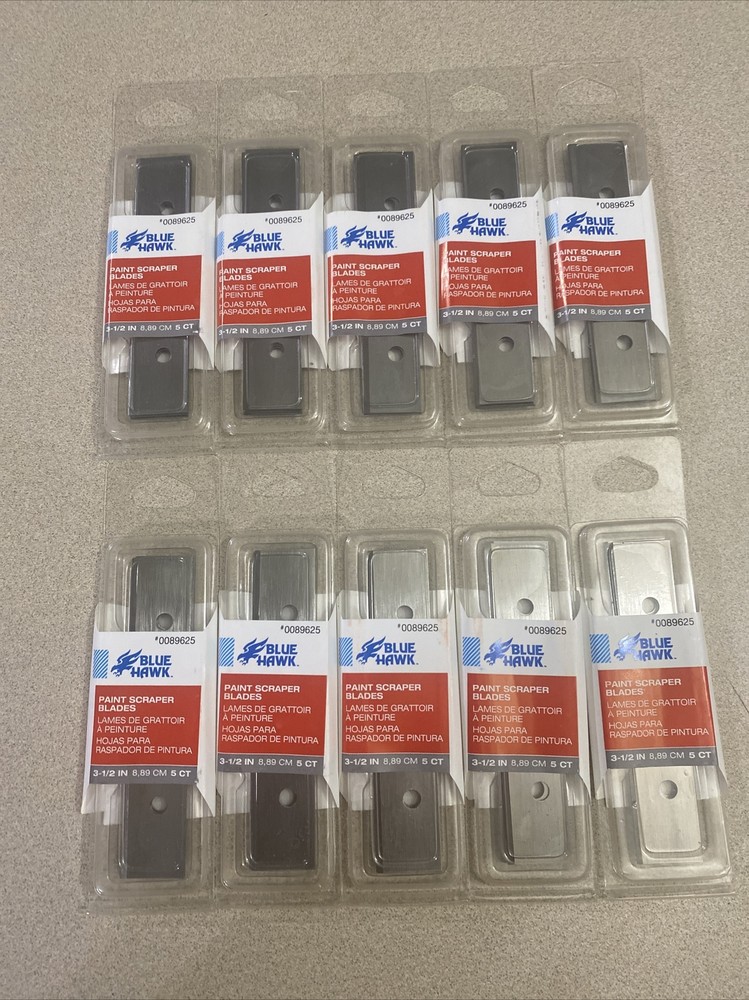 Blue Hawk 3.5" Paint Scraper Blades - Pack Of 10