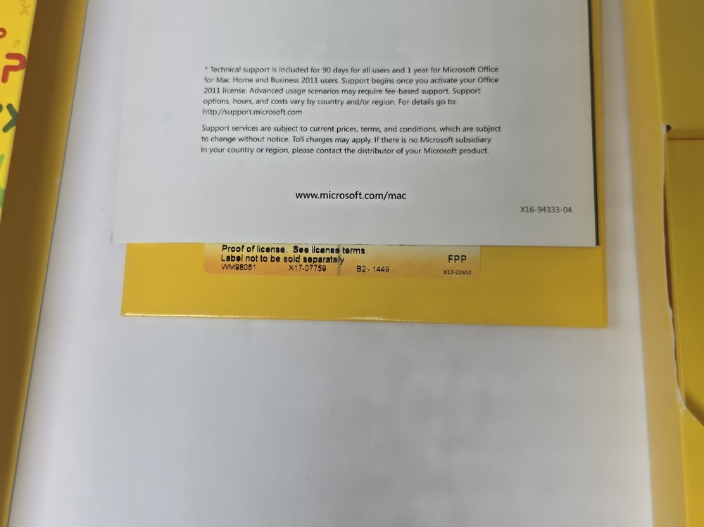 Microsoft Office MAC 2011 WPX Home and Student