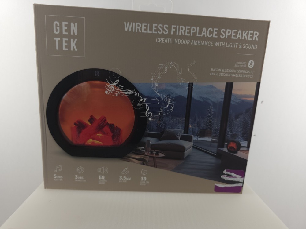 New Gentek Wireless Fireplace Speaker Bluetooth