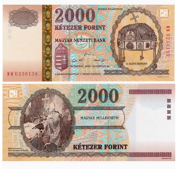 2000 Hungary 2000 Forint Comm. P 186 New UNC Banknote WITH Folder