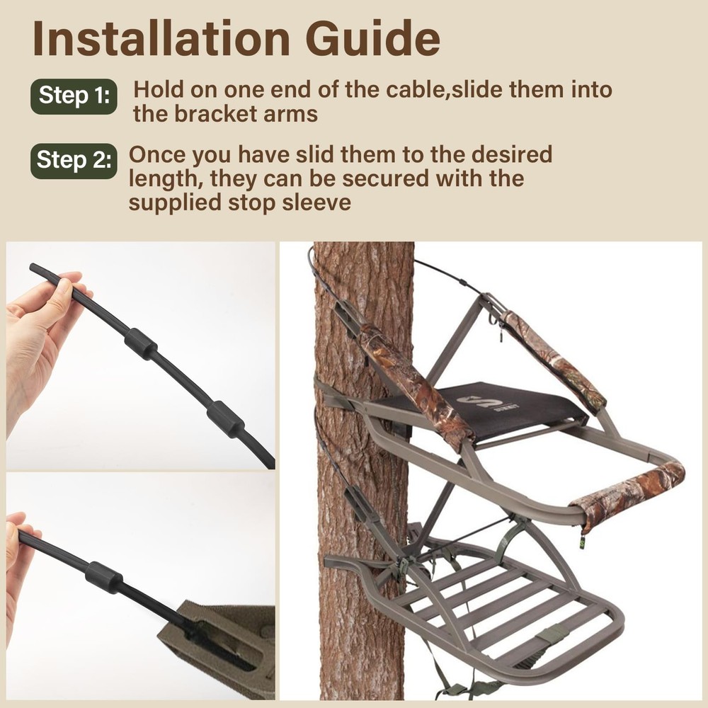 Dimakung Climbing Tree Stand Replacement Cables for Summit Climber, 65" Hang ...