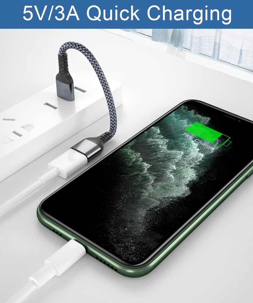 USB Data Blocker Adapter 3-Pack,Charge Only Type-A Cable,Data Blocking Defender