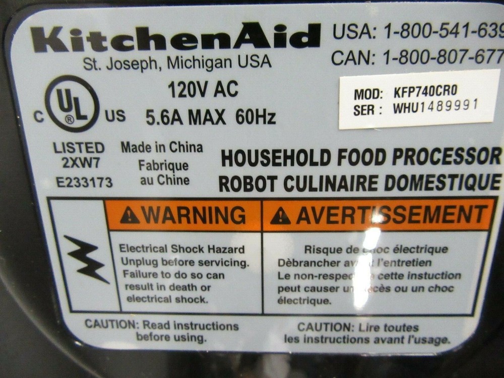 KitchenAid Food Processor Motor Base Replacement KFP40CR0 9 Cup Chrome Part BL10