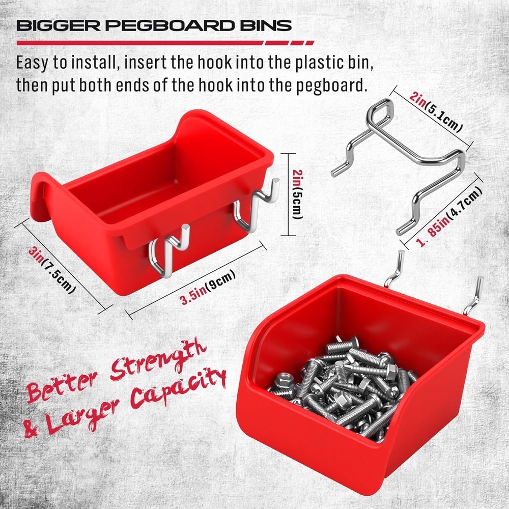 121-Piece Rust Resistant Pegboard Hook Set with 13 Types for Organizing Tools