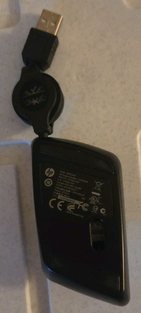 1 HP with Retractable cord mouse. 1 Gear Head mouse.