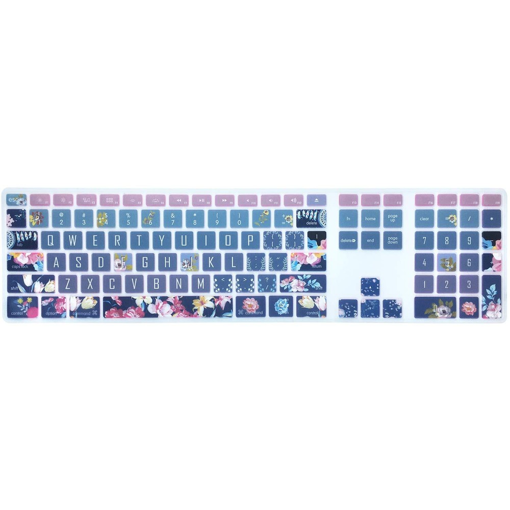 Silicone Keyboard Cover for iMac Keyboard with Numeric Keypad Wired USB