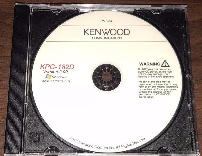 Kenwood KPG-182D Version 2.00 For PKT-23 Programming Software For Windows