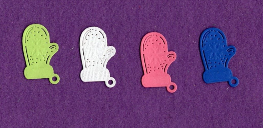 MITTENS # 5 die cuts Scrapbook cards