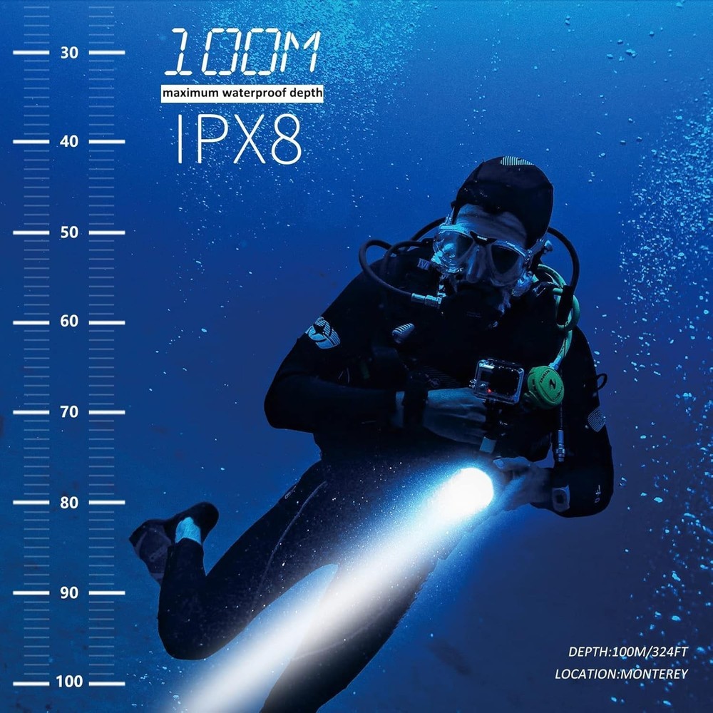 Underwater Dive Light 5500 Lumens Waterproof