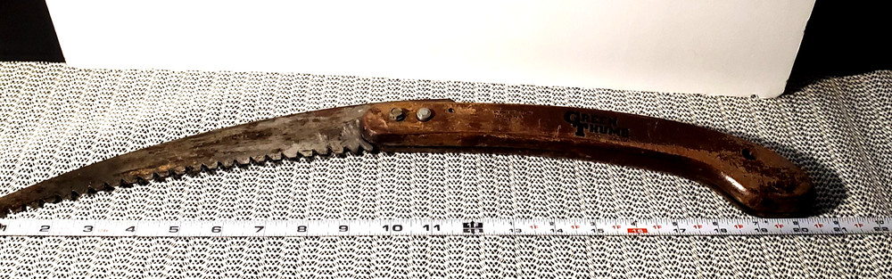Vintage Green Thumb Folding Pruning Saw Push Button Lock Garden Tree Tool Rustic