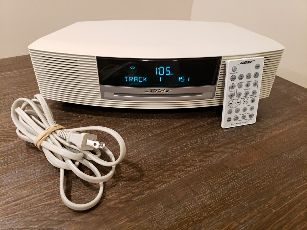 Bose Wave Music System AM/FM CD Player Clock Radio + Remote TESTED NICE