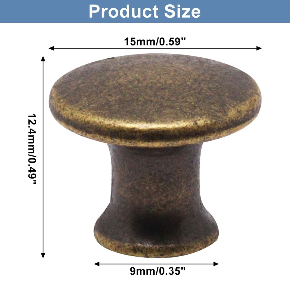 12 Pcs Mini Cabinet Knobs, Vintage Antique Bronze Dresser Knobs, Small Drawer...