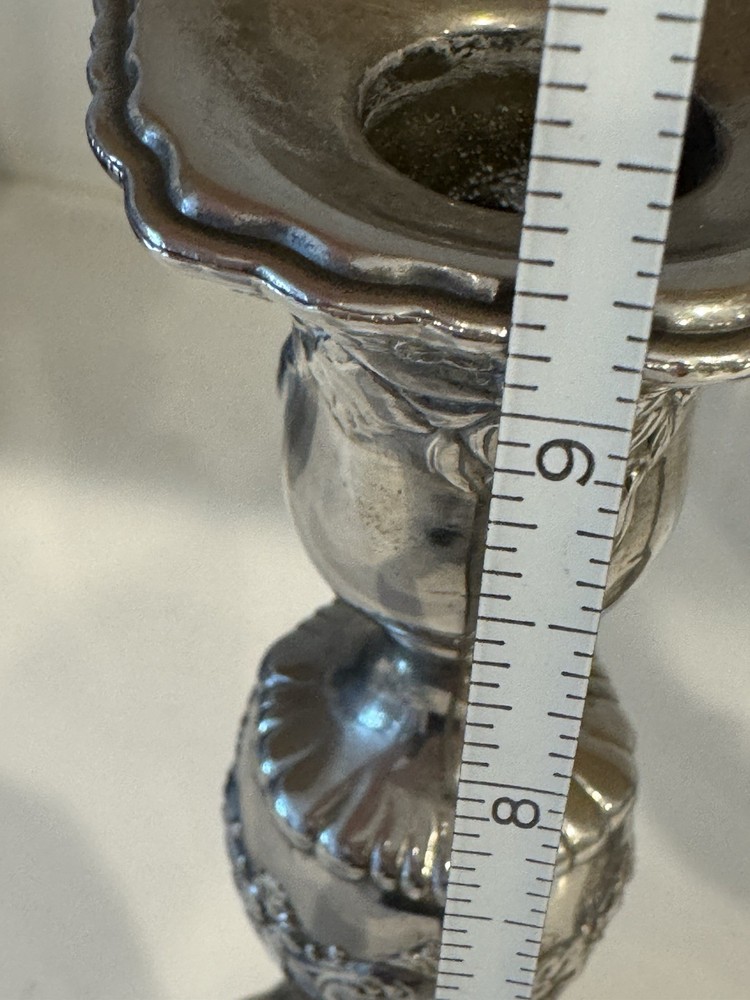 Pair Of Silver Plated 9.5 Candlestick Holders