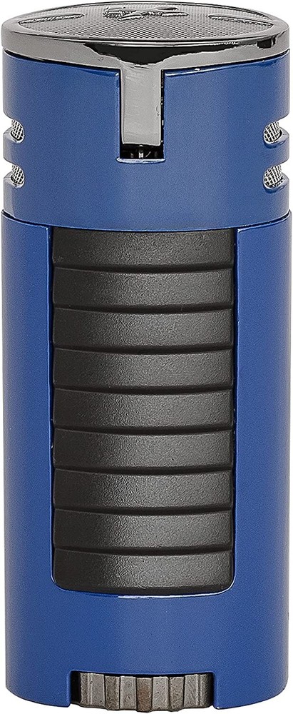 Xikar High Performance HP4 Diamond Quad Flame Cigar Lighter, Blue