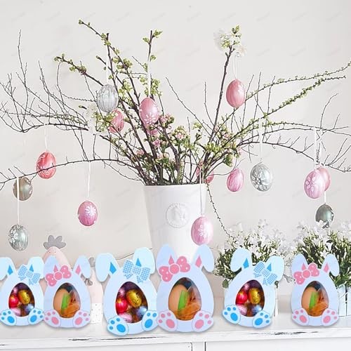 20 Pcs Easter Eggs Candy Treat Boxes Bunny Storage Holder Containers with