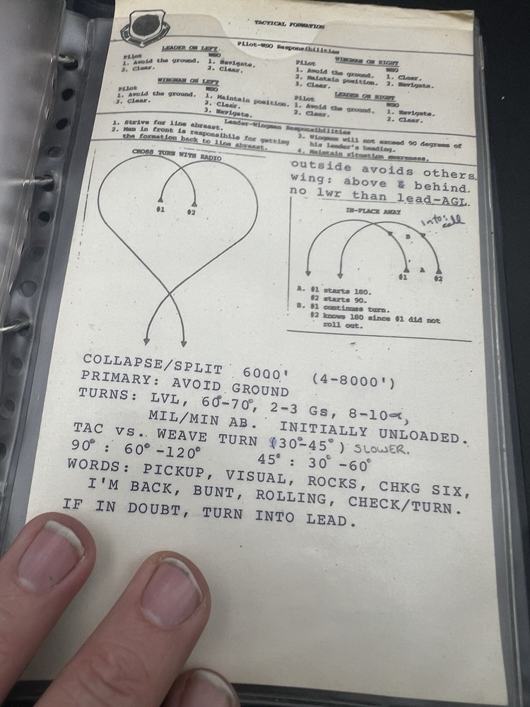 Military Flight Crew Checklists Binder w/ 2 Inserts