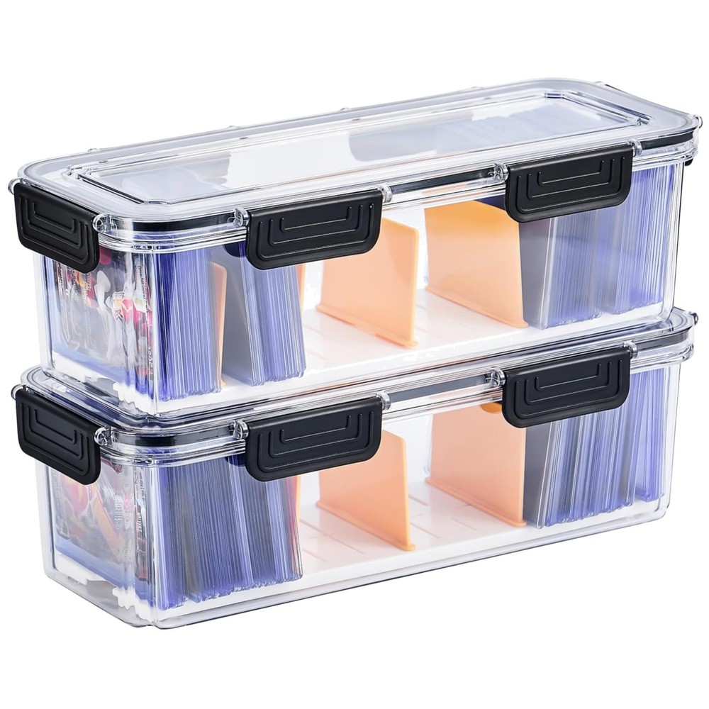 Secure Toploader Storage Box with Dividers
