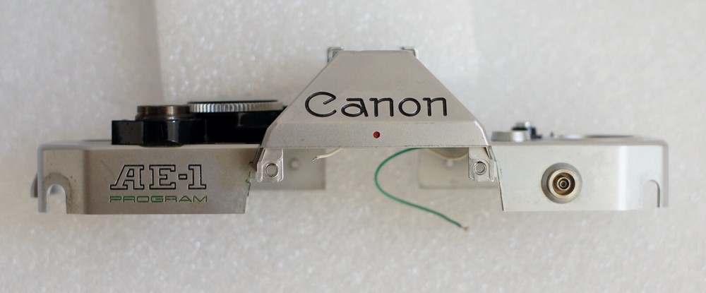 CANON AE-1 Program Top Cover Assembly w/ Flash Hot Shoe / Shutter Release Button