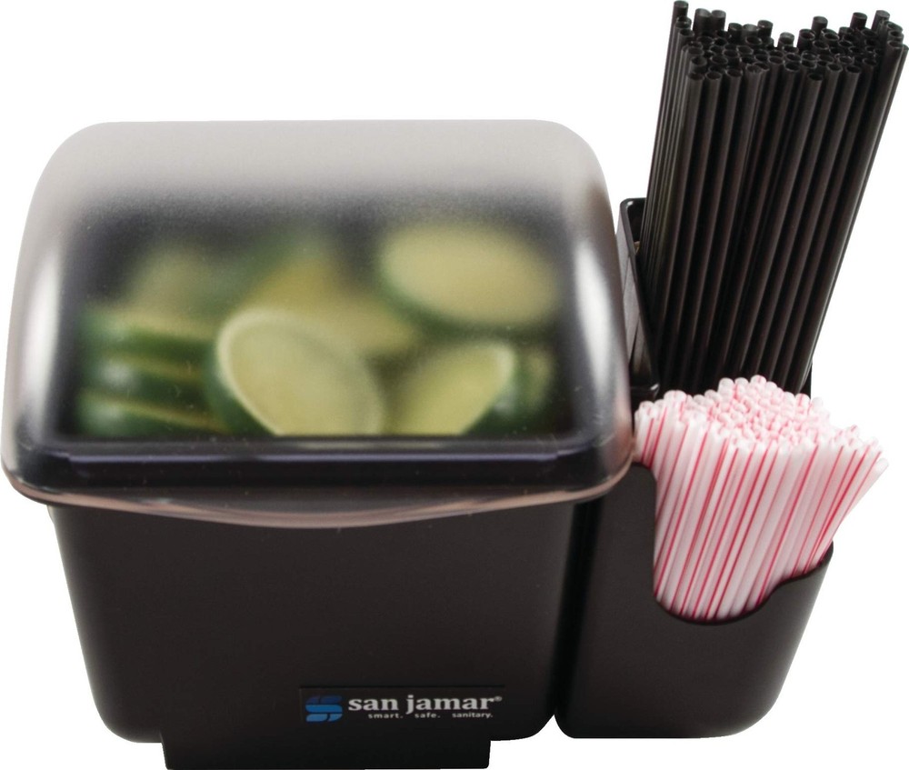 San Jamar Mini Dome Chillable Condiment Holder with Lid for Kitchen, Bar