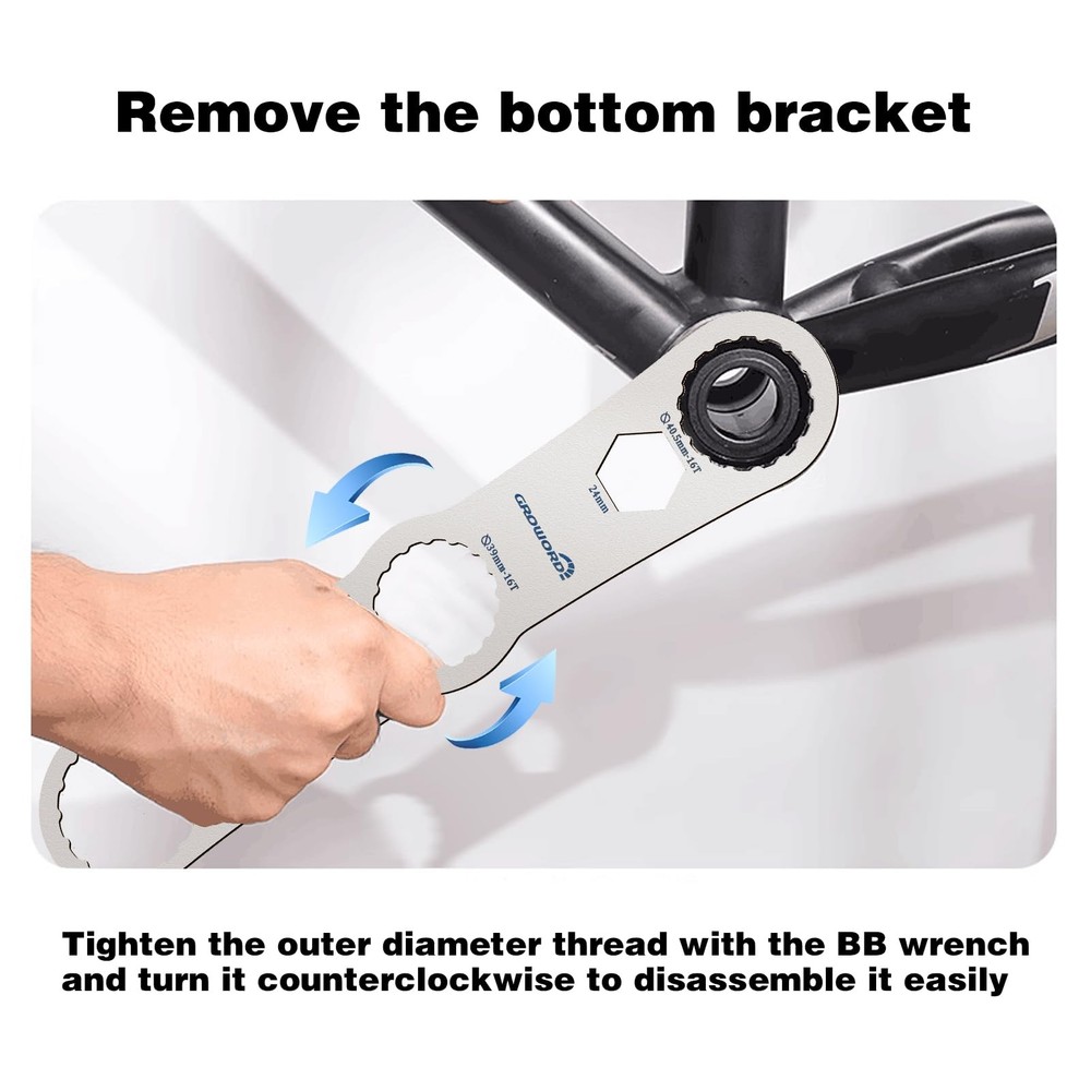 groword Multi -function Bottom Bracket Wrench，Suitable for BB wrench in 39...