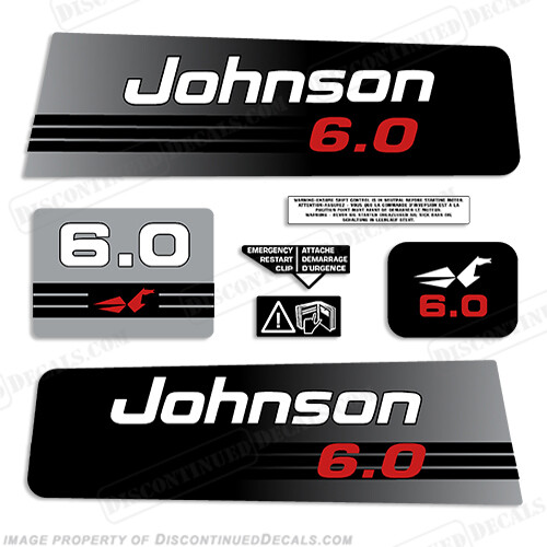 Fits Johnson 6hp Decals - 1992 - 1994