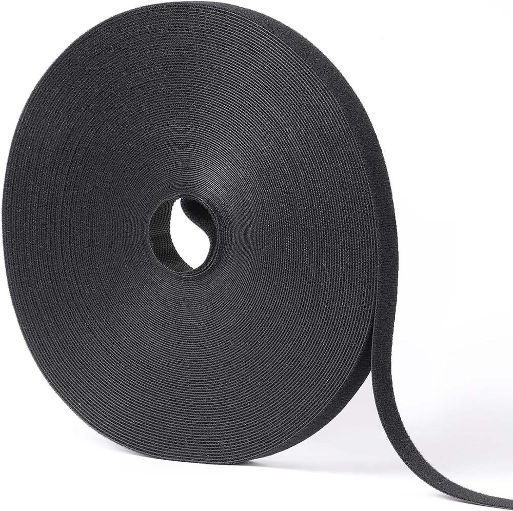 1/2 In X 100Ft Hook and Loop Roll | Double-Sided Strips, Self-Gripping Straps