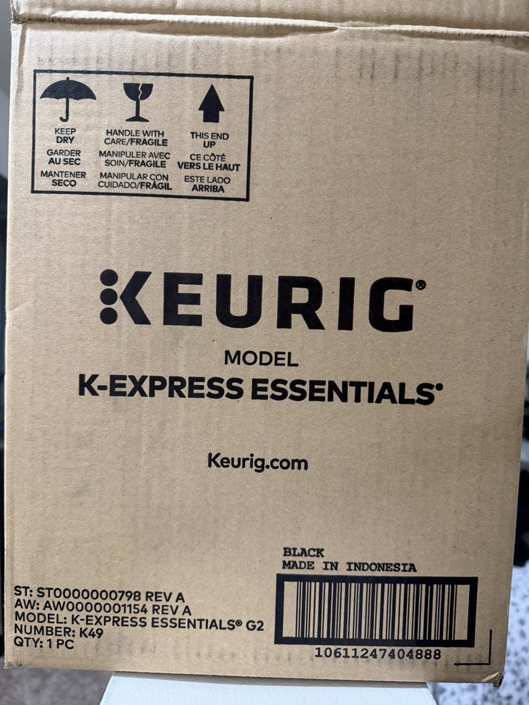 Keurig K-Express Essentials Pod Coffee Machine Black Model K49