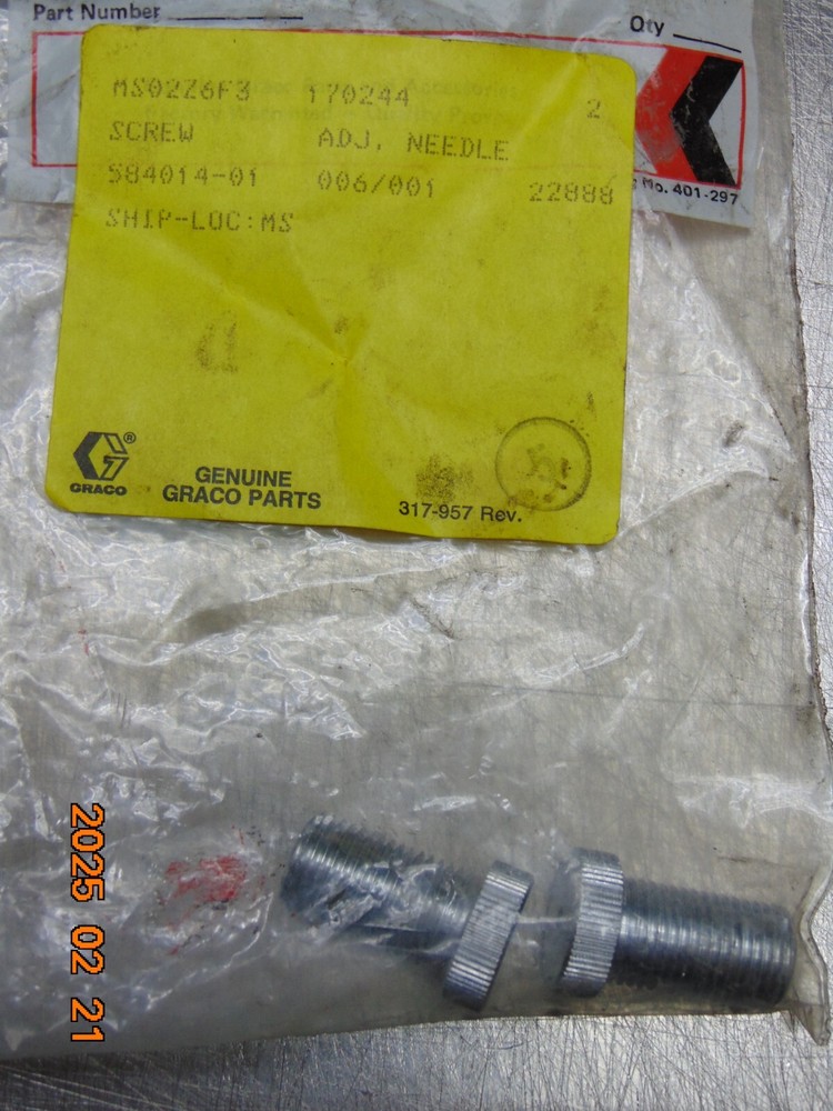 (1) NEW Graco 170244 Adjustment Screw NEEDLE