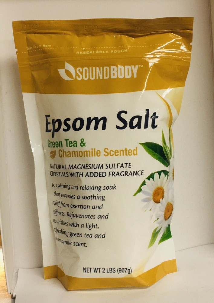 Epsom Salt Green Tea & Chamomile Scented 2 Lb