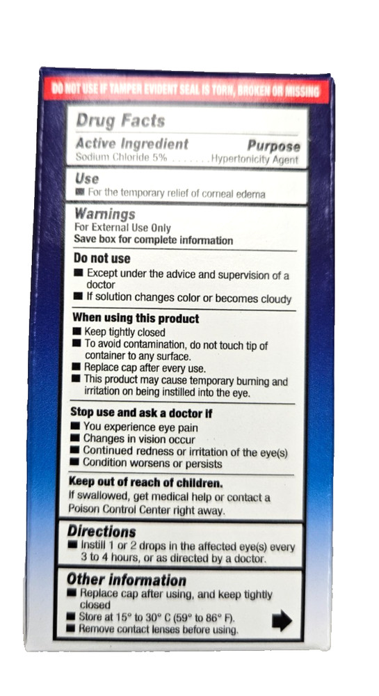 RELIABLE-1 Sodium Chloride 5% Eye SOLUTION 15 mL --