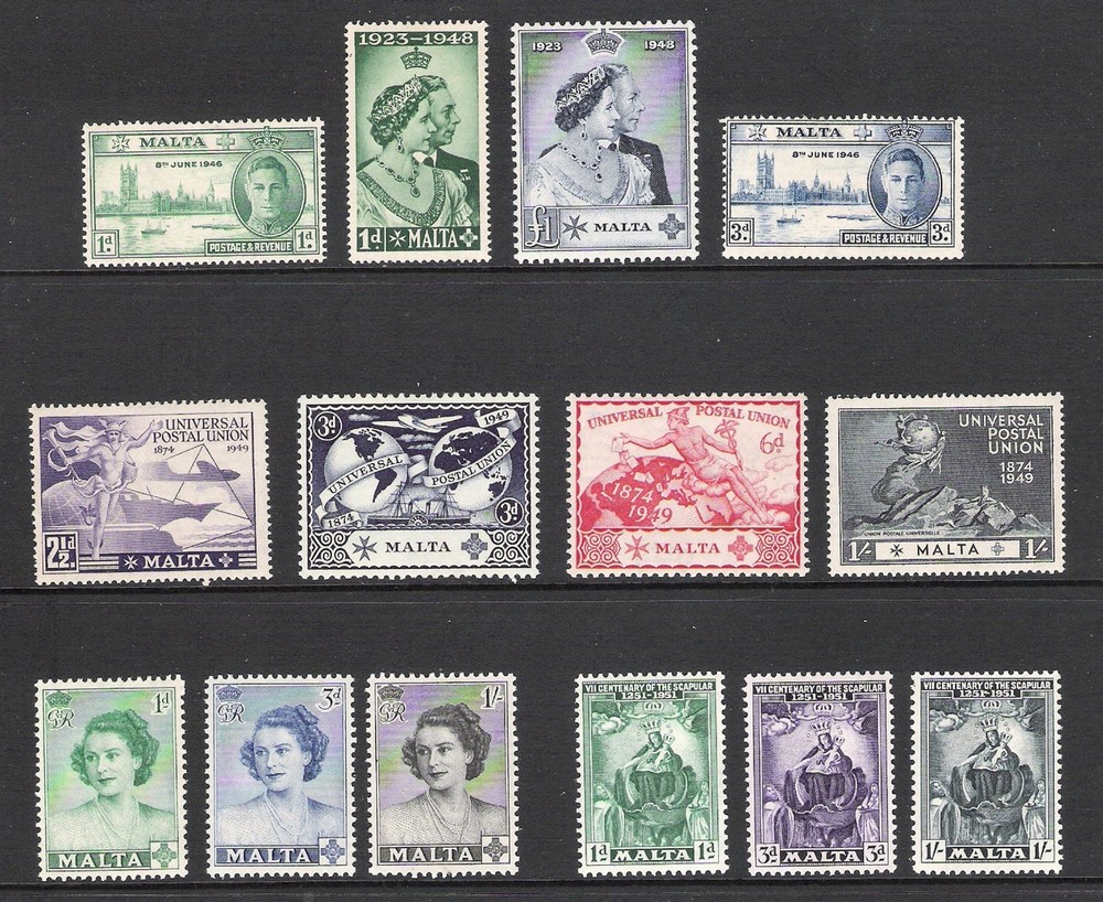 MALTA 1946-51 KGVI SETS (LHM)