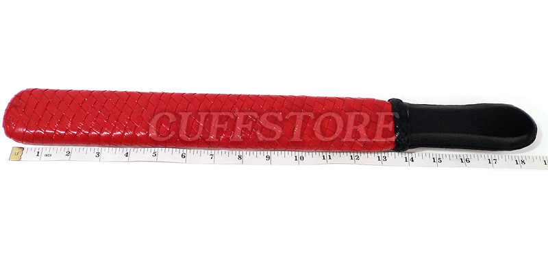 Red Leather Rigid Spanking Paddle BDSM Slapper