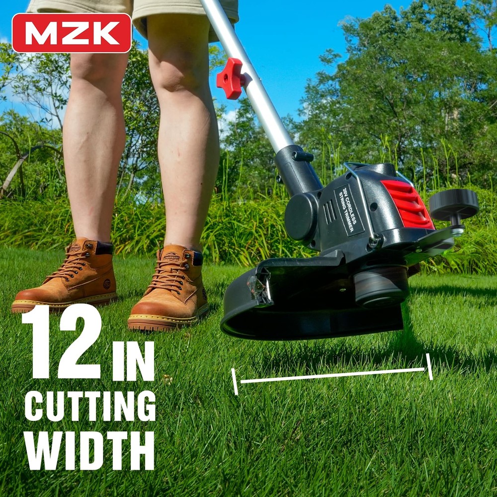 20V 12'' Cordless String Trimmer, Grass Trimmer&Edger with 8 Replacement Spoo...