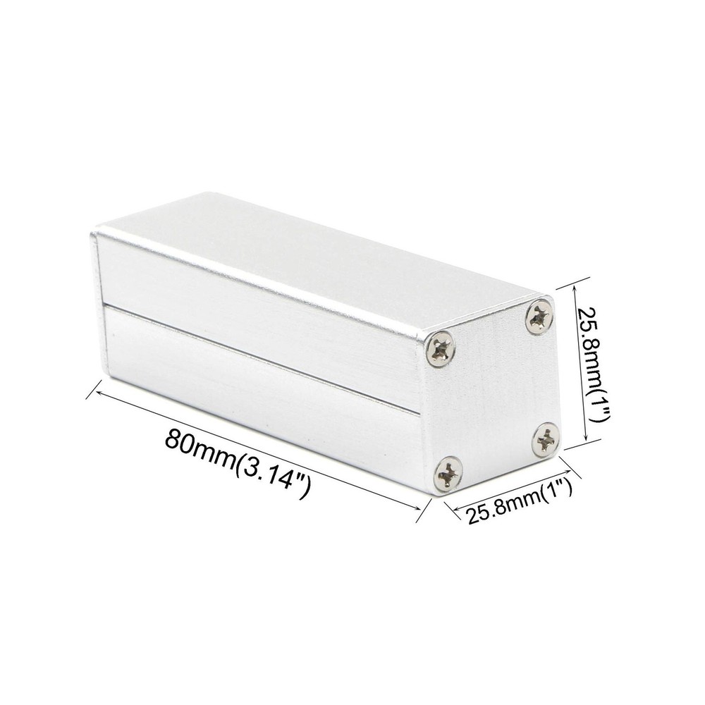 JIUWU 2pcs Silver Surface Drawing Process Split Aluminum Enclosure Electronic...