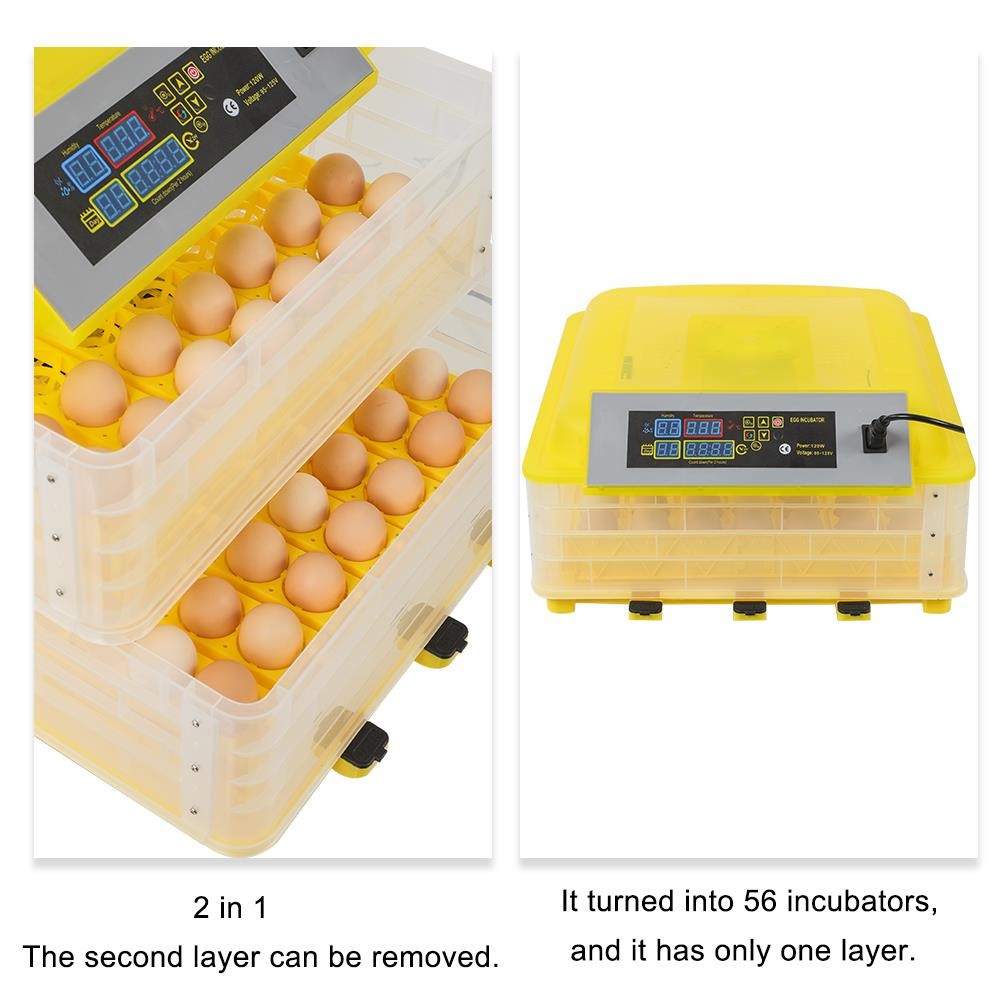 Digital Egg Incubator Hatcher Turning Temperature Control Automatic 112 Eggs