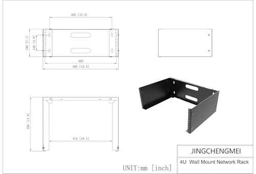 Wall Mount Patch Panel Bracket- 14 inches Deep Network Rack for Network 4U