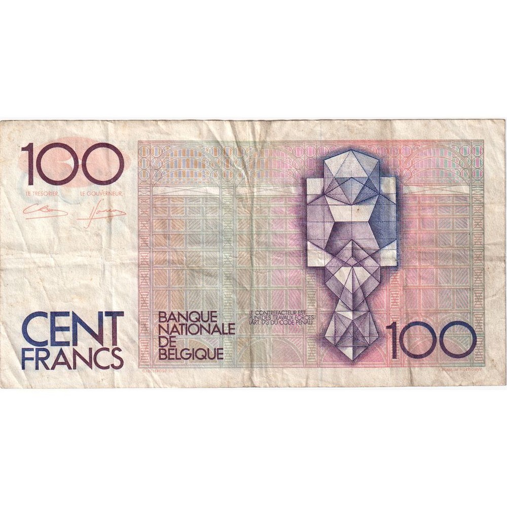 [#1292007] Belgium, 100 Francs, VF
