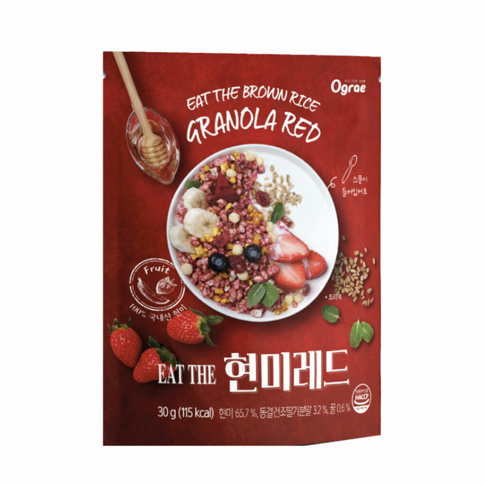 Ograe Eat The Brown Rice Granola - Red